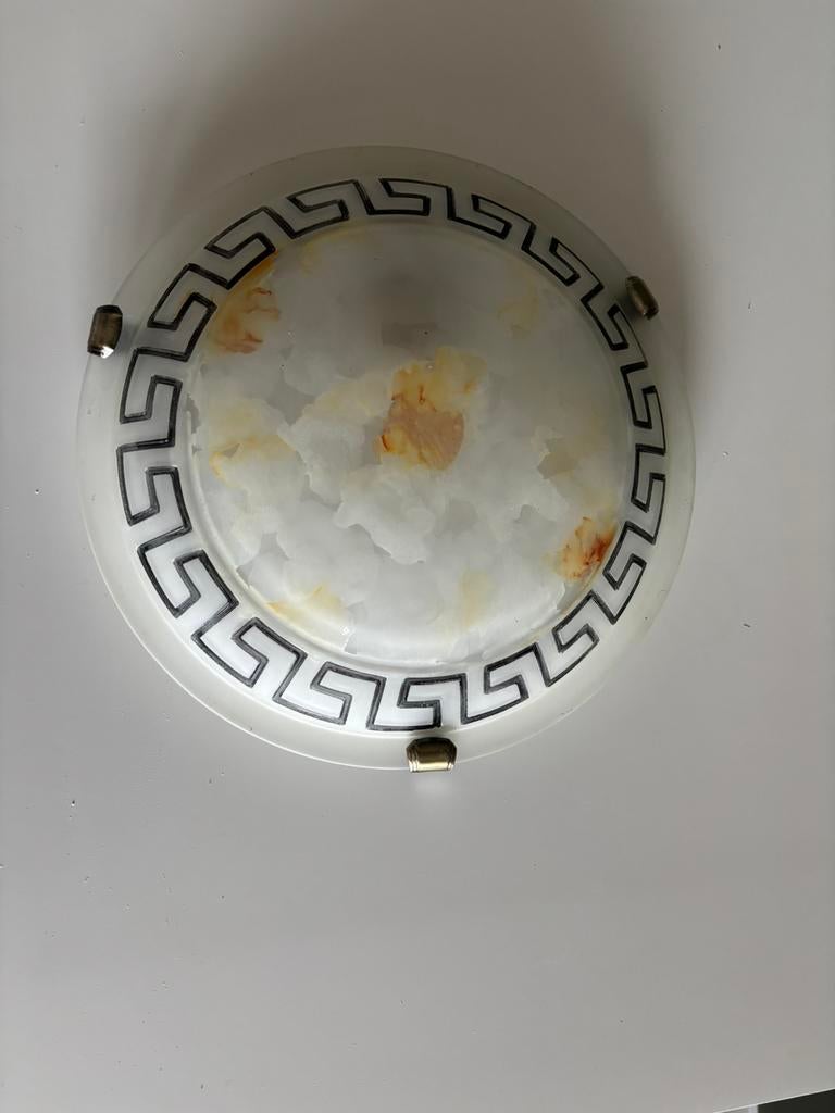 Te koop ronde plafondlamp, griekse stijl, Huis en Inrichting, Ophalen, Zo goed als nieuw