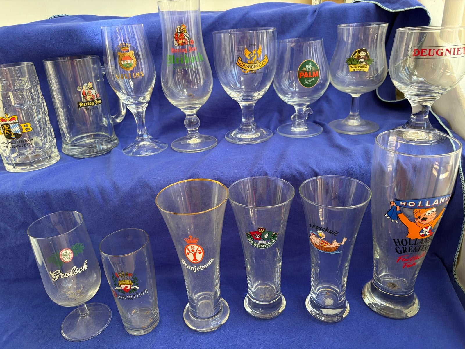 Diverse bierglazen - Grolsch, Oranjeboom, De Koninck, Ophalen, Meerkleurig, Overige merken, Glas