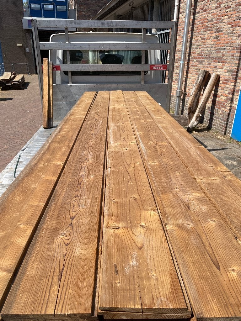 Zweeds rabat goedkoopste NL thermowood, Tuin en Terras, Palen, Balken en Planken, Ophalen, Nieuw, 250 cm of meer, Planken