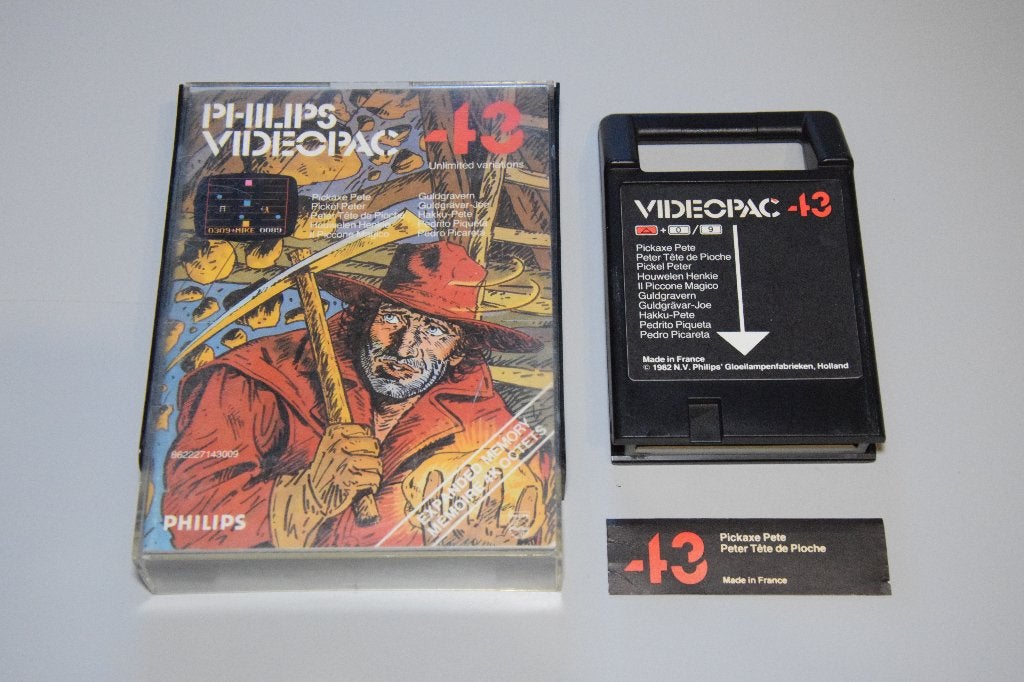 Philips Videopac : Pickaxe Pete (43), Gebruikt, 1 speler, Ophalen of Verzenden, Vanaf 3 jaar