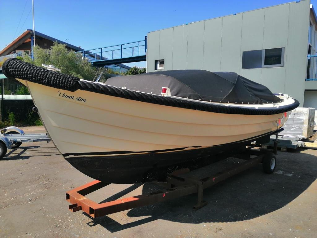 Albatros 21 Sloep Crème Vetus 21 PK, Watersport en Boten, Sloepen, Gebruikt, Polyester, Overige brandstoffen