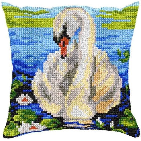 Borduurpakket Kussen zwaan 9568, ., Nieuw, Ophalen of Verzenden, .
