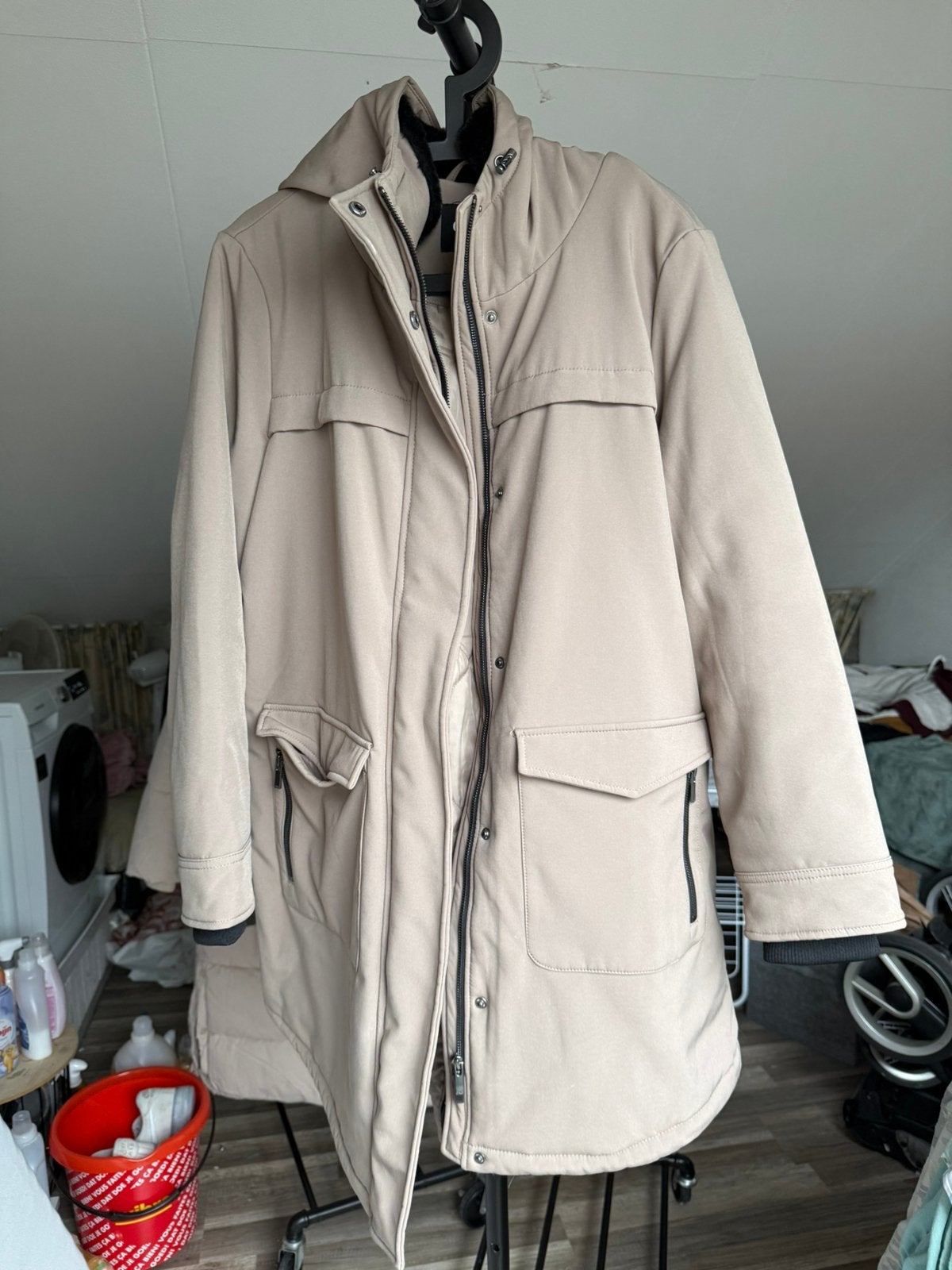 Winterjas xxl, Kleding | Dames, Jassen | Winter, Ophalen of Verzenden, Zo goed als nieuw, Maat 46/48 (XL) of groter, Beige