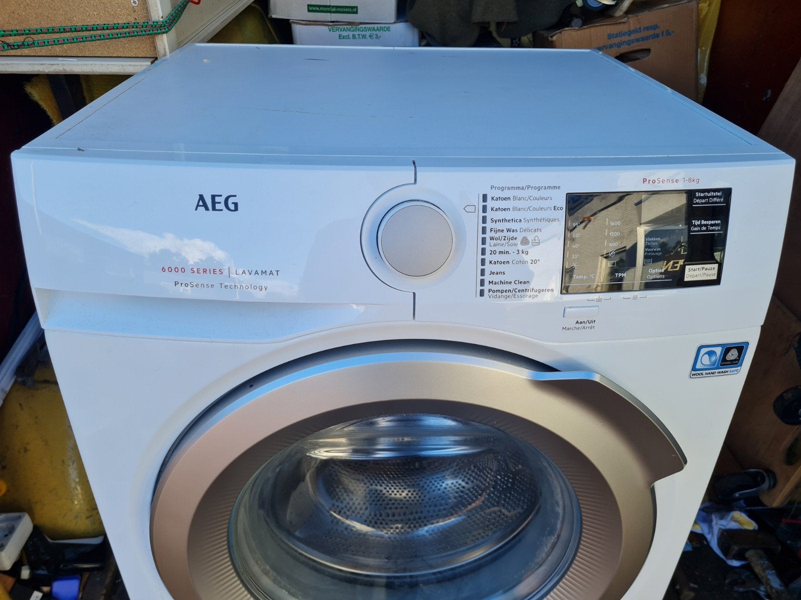 AEG 6000 Series Lavamat ProSense Wasmachine - Zo goed als ni, Onbekend, Zo goed als nieuw, Voorlader, Onbekend