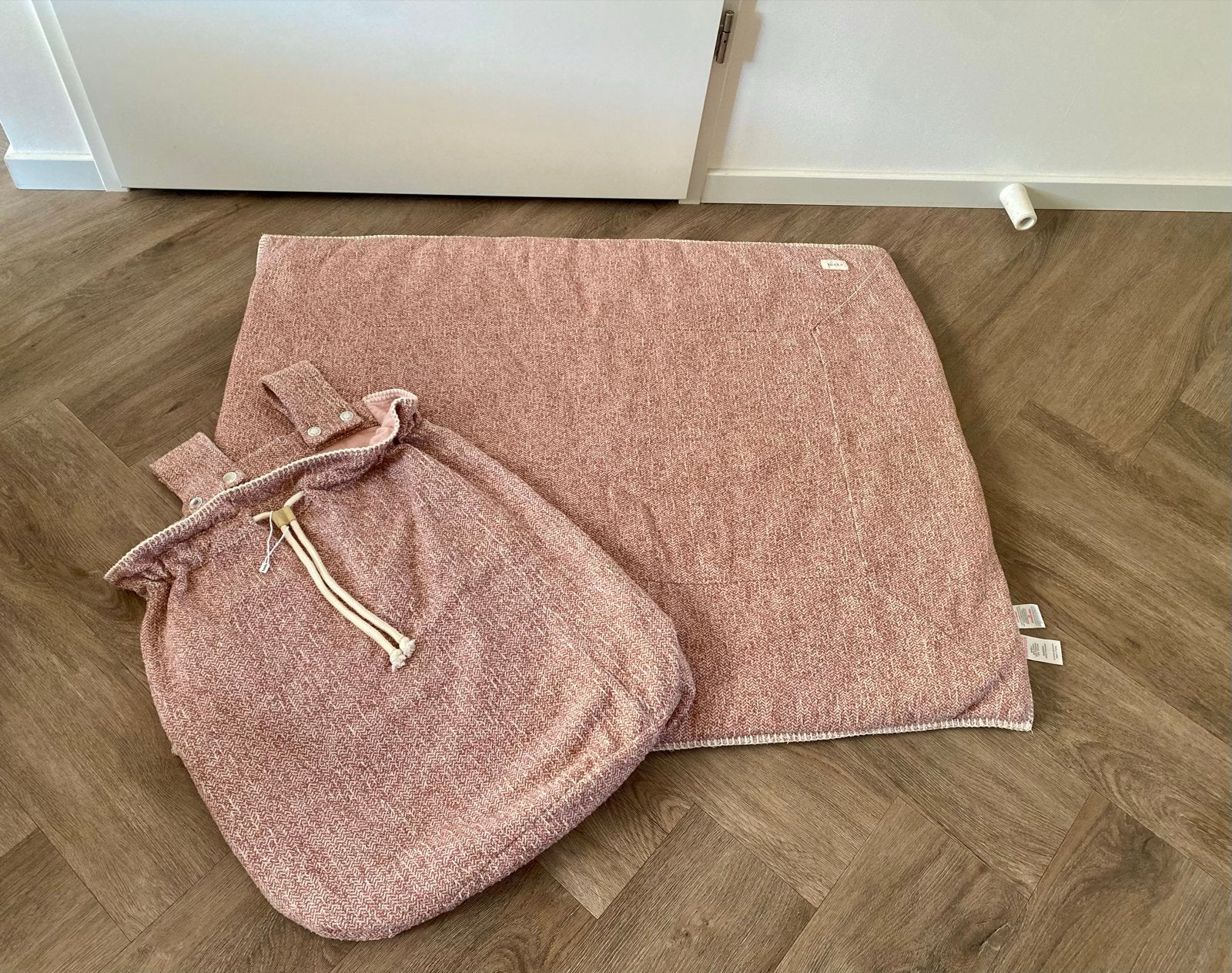 Koeka Boxkleed en boxzak Vigo Old Pink/Sparkle Grey 80x100cm, Ophalen of Verzenden, Zo goed als nieuw