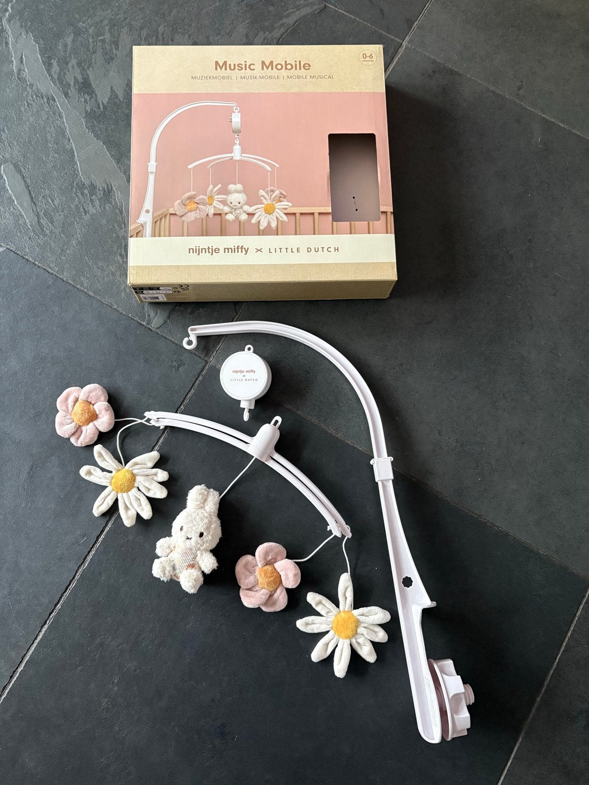 Nijntje Miffy x Little Dutch Muziekmobiel, Ophalen, Zo goed als nieuw, Mobiel, Met geluid