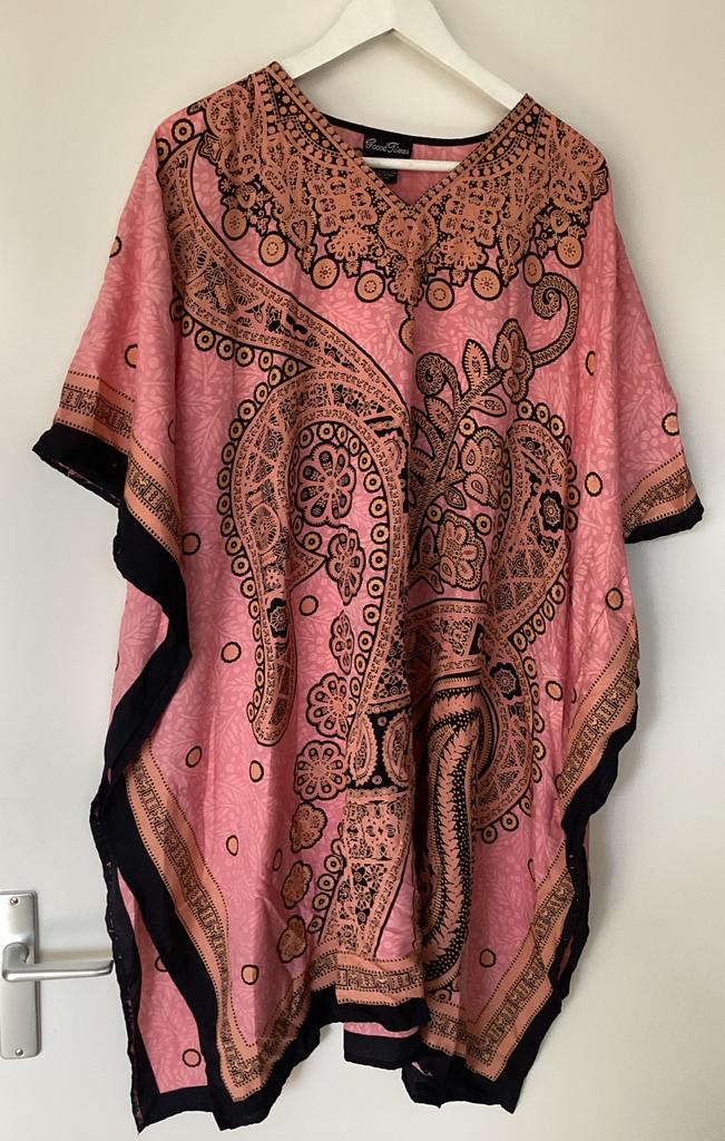 Roze Kaftan met Paisley Print - Zomerse Top, Maat 46/48 (XL) of groter, Ophalen of Verzenden, Zo goed als nieuw, Korte mouw
