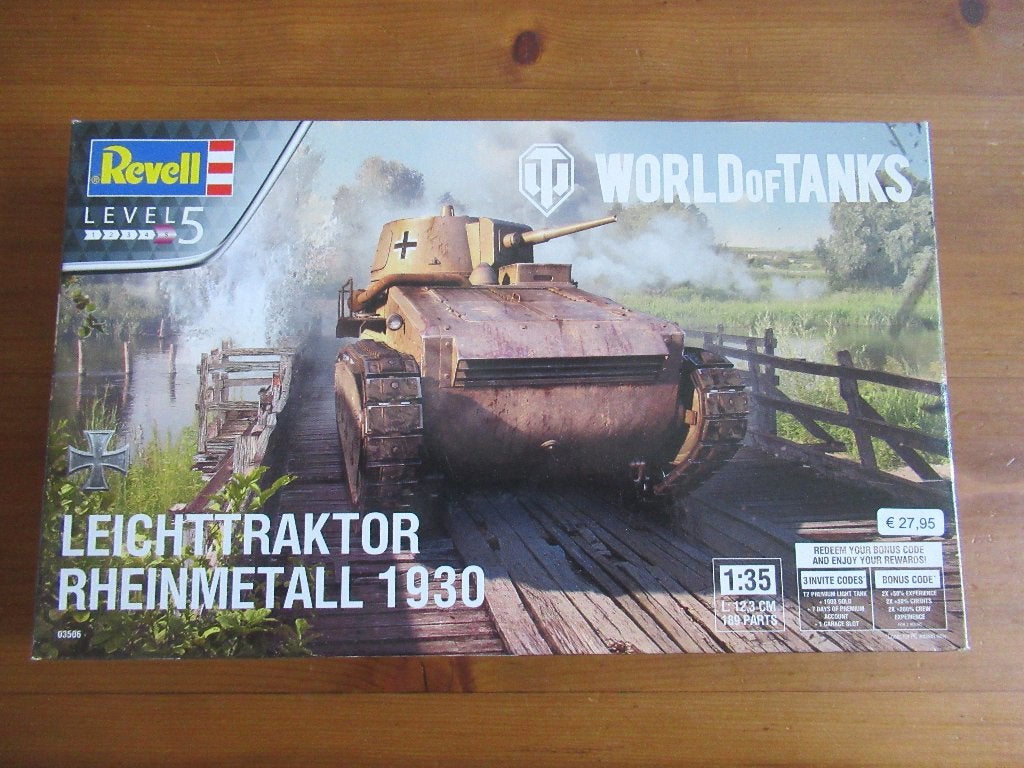 Leichttraktor Rheinmetall 1930 (Revell 1/35) World of Tanks, Tank, Nieuw, Ophalen of Verzenden, 1:32 tot 1:50