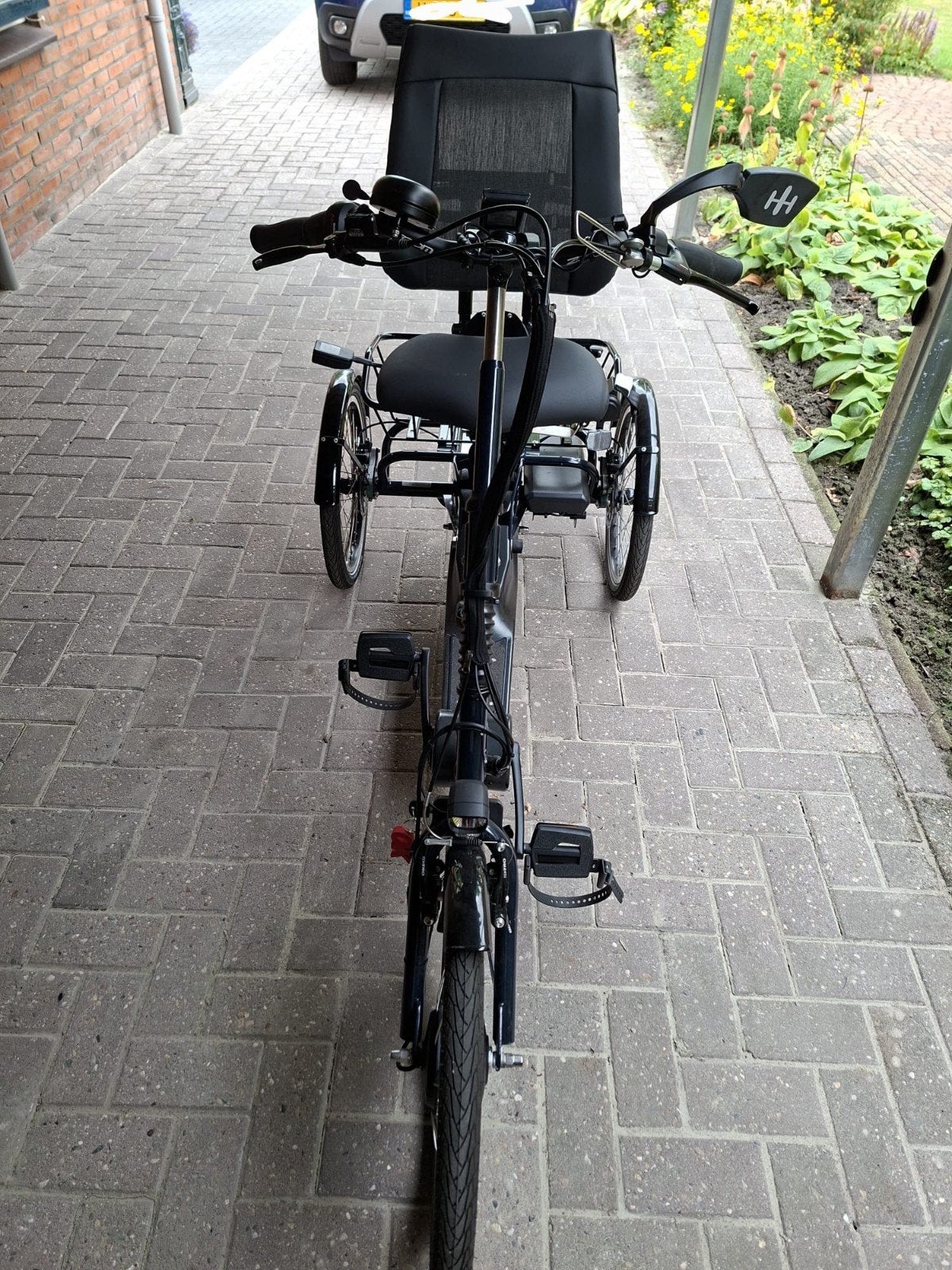 Nuland Singly driewieler e-bike met rugleuning, Ophalen, Zo goed als nieuw, Schijfrem, Nuland Singly