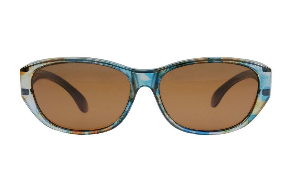 FitOfar overzetzonnebril Blauw VZ-0027P1, Overige merken, Zonnebril, Blauw, Ophalen of Verzenden