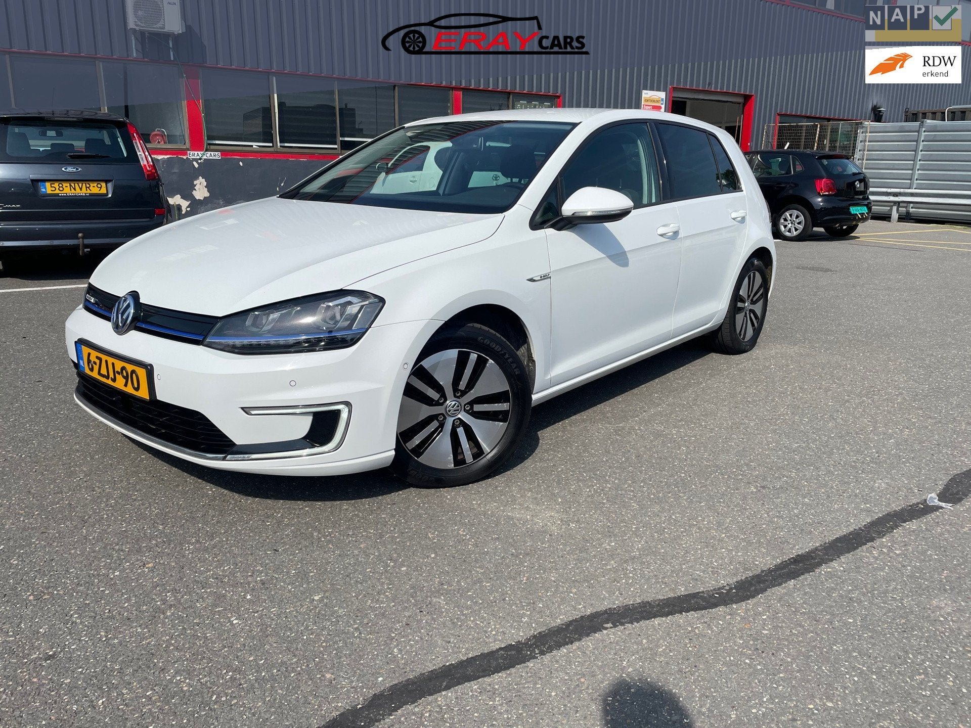 Volkswagen E-Golf E-Golf Volledig elektrisch | Snellaadfunct, Auto's, Stof, Gebruikt, 116 pk, Wit