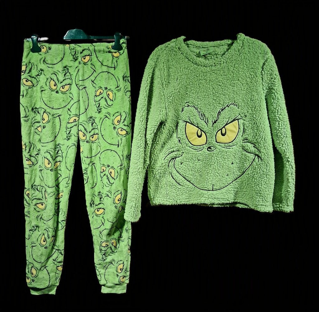 Grinch pyama set mt S, Kleding | Dames, Pyjama's, Ophalen of Verzenden, Zo goed als nieuw, Maat 36 (S)