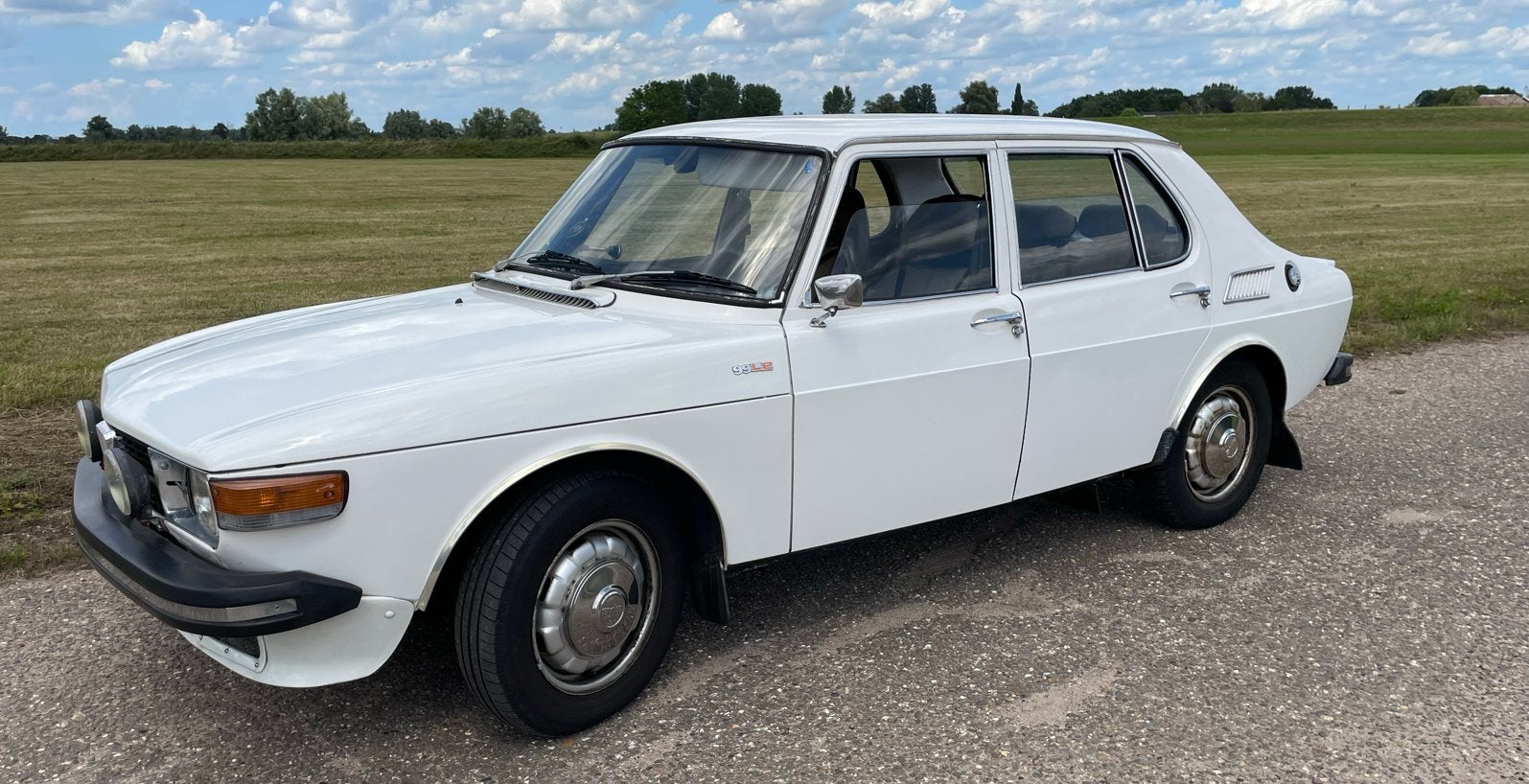 Saab 99 1973 Wit automaat. Wegenbelasting vrij., 1137 kg, Wit, Origineel Nederlands, Particulier