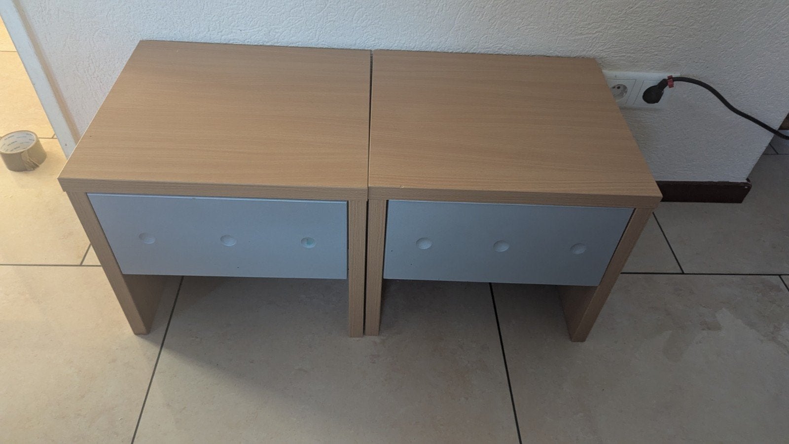 Nachtkastjes b40-L40-H40, Ophalen, Zo goed als nieuw, Minder dan 45 cm, Minder dan 55 cm