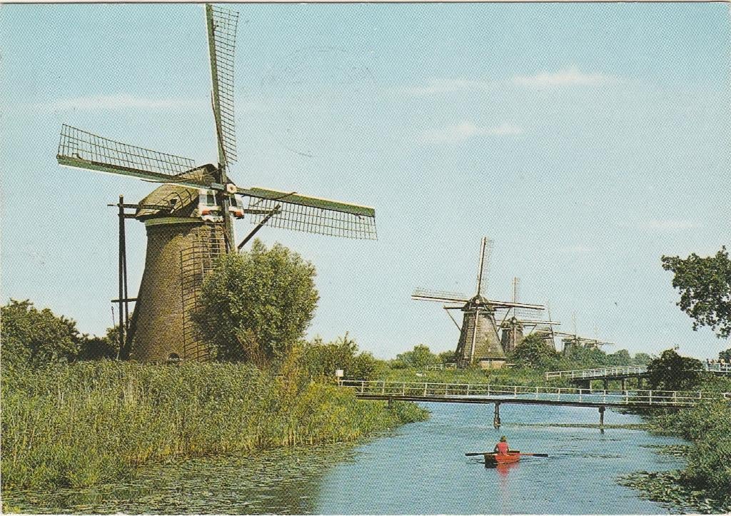 KINDERDIJK Molens, Verzamelen, Ansichtkaarten | Nederland, Gelopen, Zuid-Holland, 1960 tot 1980, Verzenden