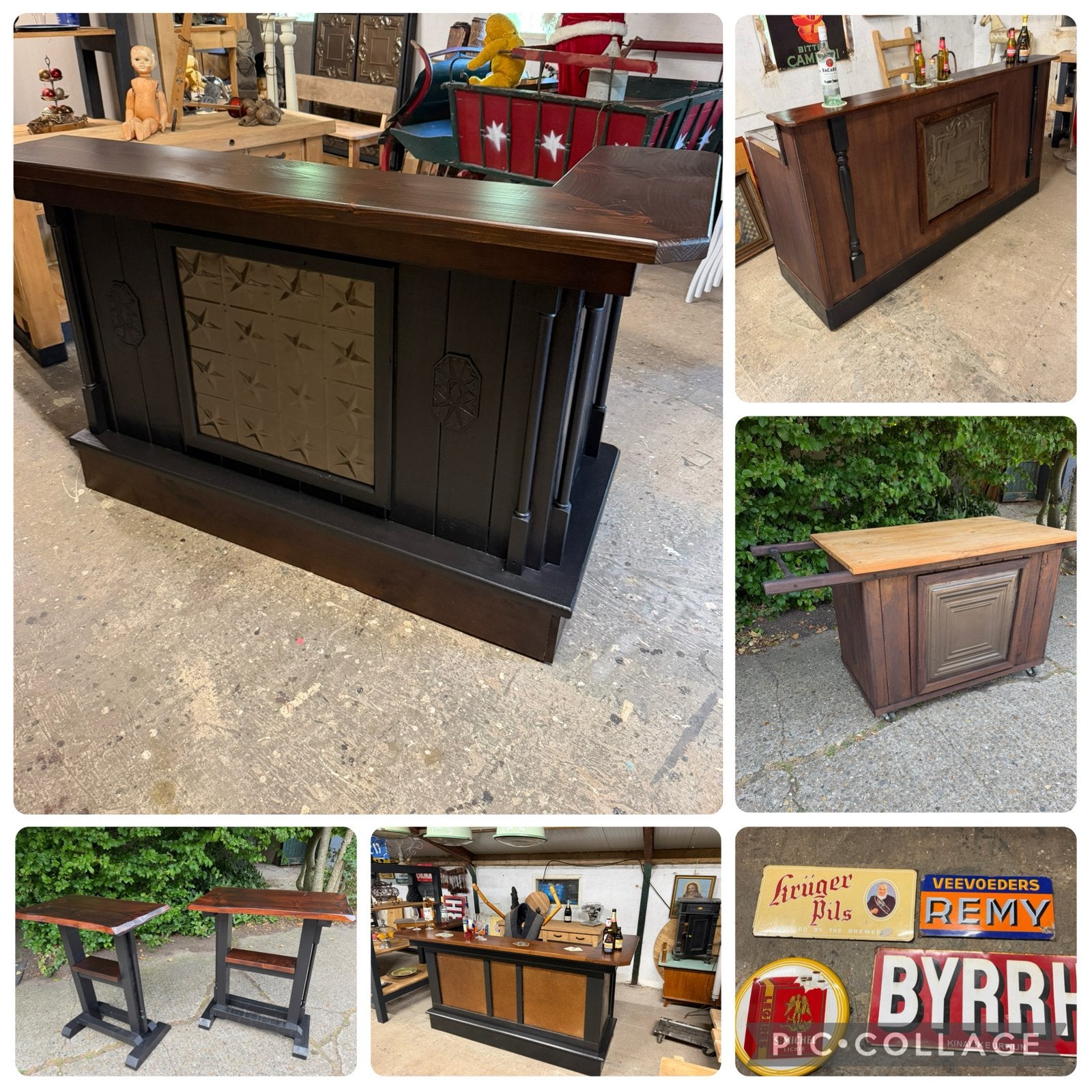 Bar mancave decoratie statafel emaille borden lampen cafe, Ophalen, M, M, M