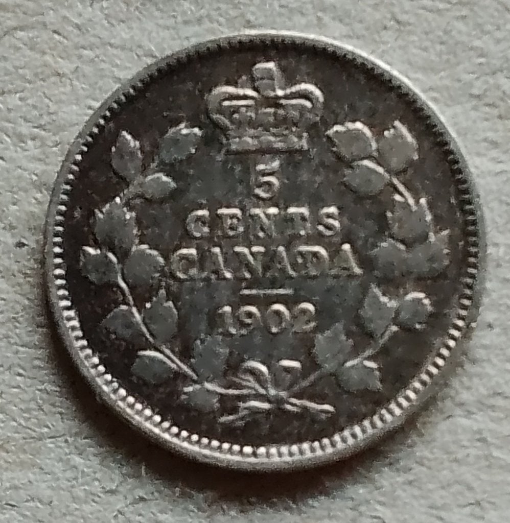 Canada, 5 cents 1902, Ophalen of Verzenden, Noord-Amerika, Losse munt, Zilver