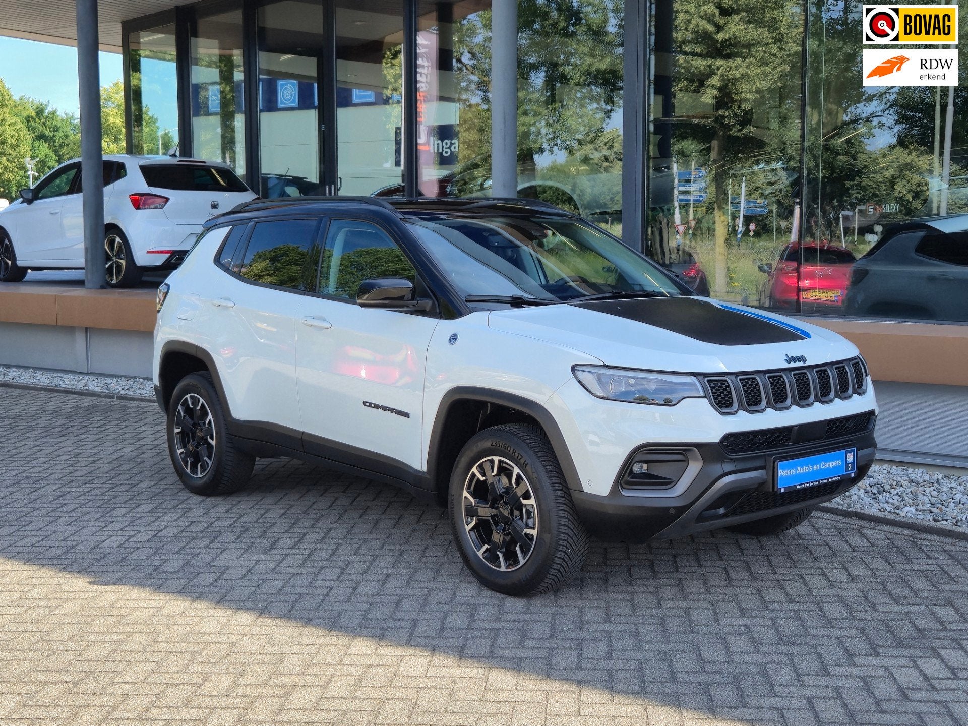 Jeep COMPASS 4xe 240 Plug-in Hybrid Electric Trailhawk, Auto's, Automaat, Euro 6, 4 cilinders, Wit