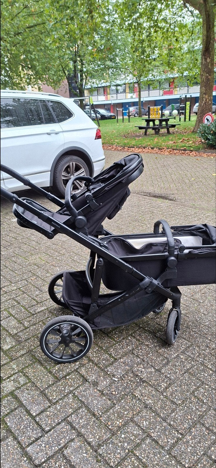 Deryan Evy met Reiswieg en Zitje - Gebruikt, Kinderen en Baby's, Gebruikt, Duowagen, Combiwagen, Ophalen