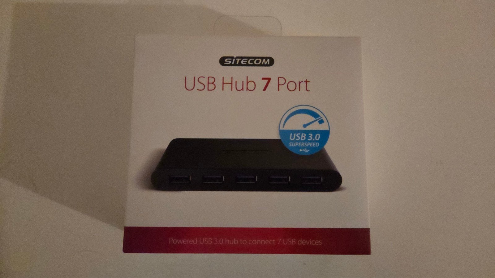 Sitecom USB Hub 7 Port USB 3.0 Superspeed, Computers en Software, USB Sticks, Ophalen of Verzenden, Zo goed als nieuw, SITECOM