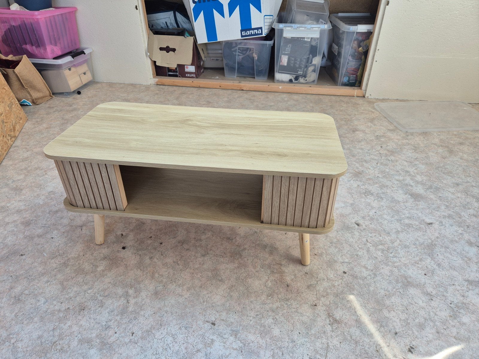Nieuw tafeltje / halbankje - ongebruikt, Nieuw, 75 cm of meer, Modern, Rechthoekig