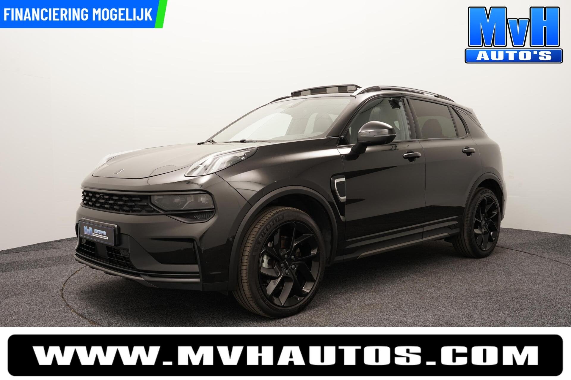 Lynk & Co 01 1.5 PHEV|FULL BL XL|LEER/ALCANT|ZW.HEMEL|SOH96%, Stof, Met garantie (alle), Automatische klimaatregeling, Zwart