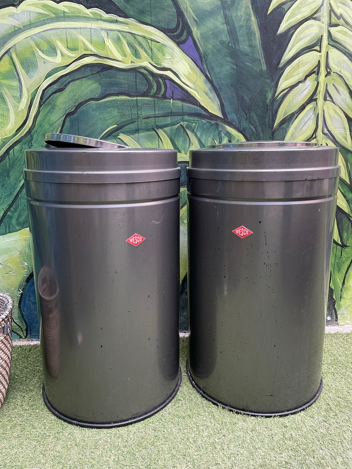 2 Wesco Big Swing 120 liter afvalbakken, Ophalen, Gebruikt, 30 tot 40 liter, 75 – 100
