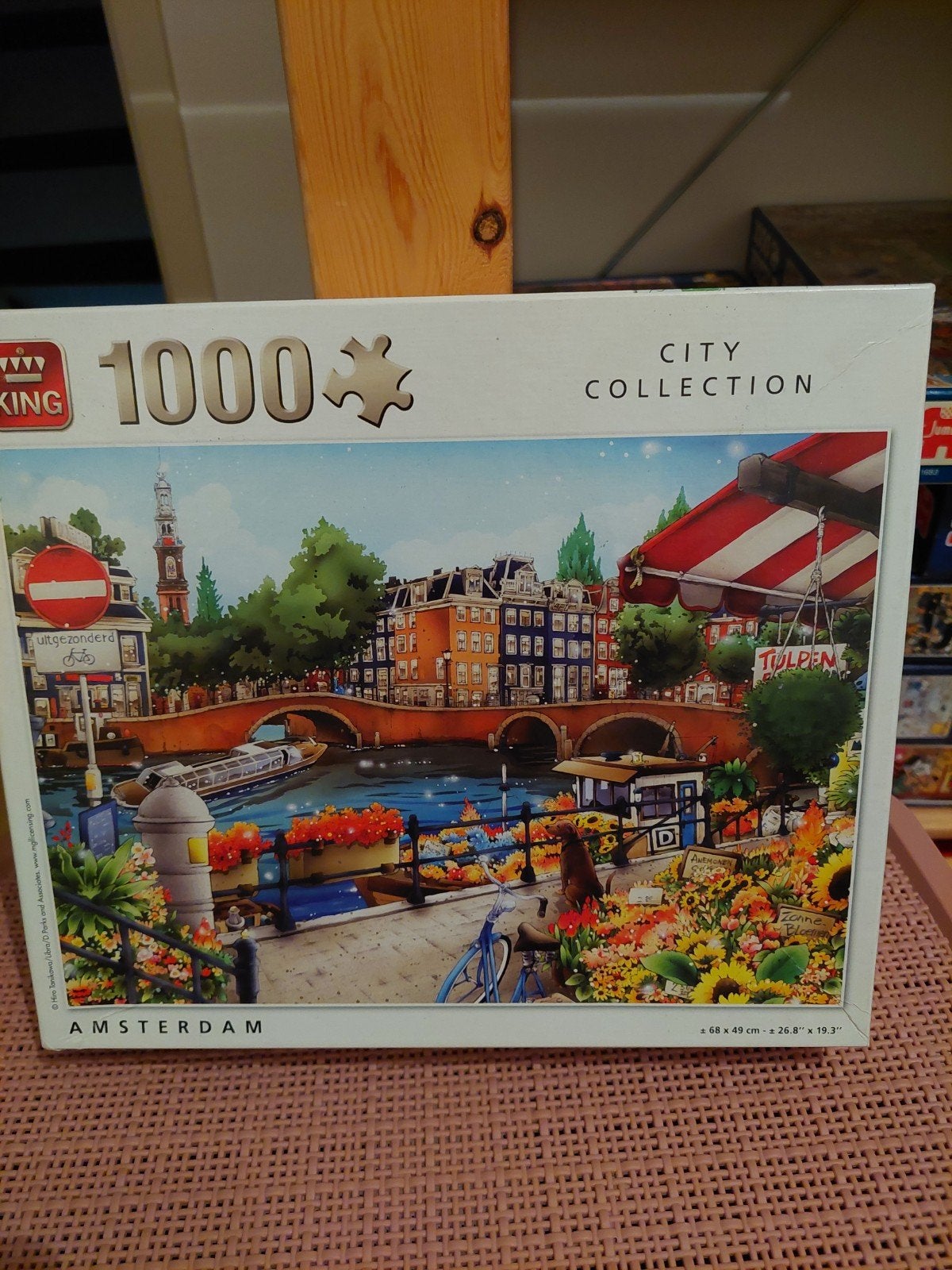 King Legpuzzel Amsterdam City Collection 1000 stukjes, Ophalen, 500 t/m 1500 stukjes, Gebruikt, Legpuzzel