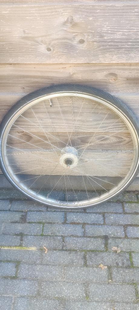 Gazelle voorwiel 622x19c/6063t6, Shimano binnenwerk+band, Fietsen en Brommers, Fietsonderdelen, Gebruikt, Elektrische fiets, Aluminium