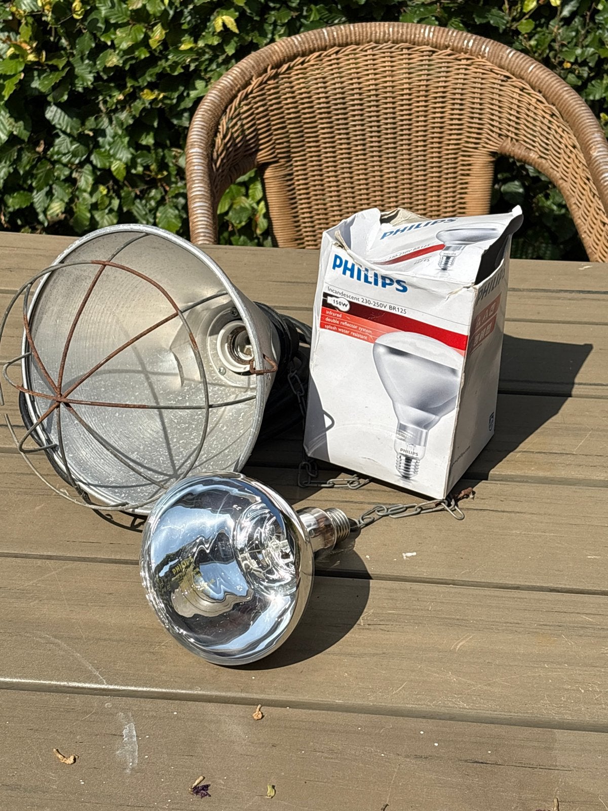 Philips Infrarood Warmtelamp met Armatuur - 150W, Ophalen, Gebruikt, 60 watt of meer, Overige typen