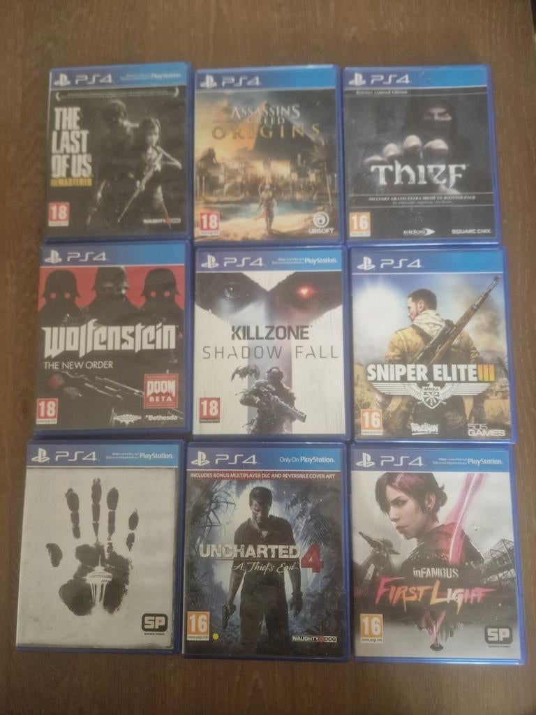 9 PS4 Spellen Bundel: Actie, Avontuur & Meer, Spelcomputers en Games, Games | Sony PlayStation 4, Avontuur en Actie, Online, Gebruikt