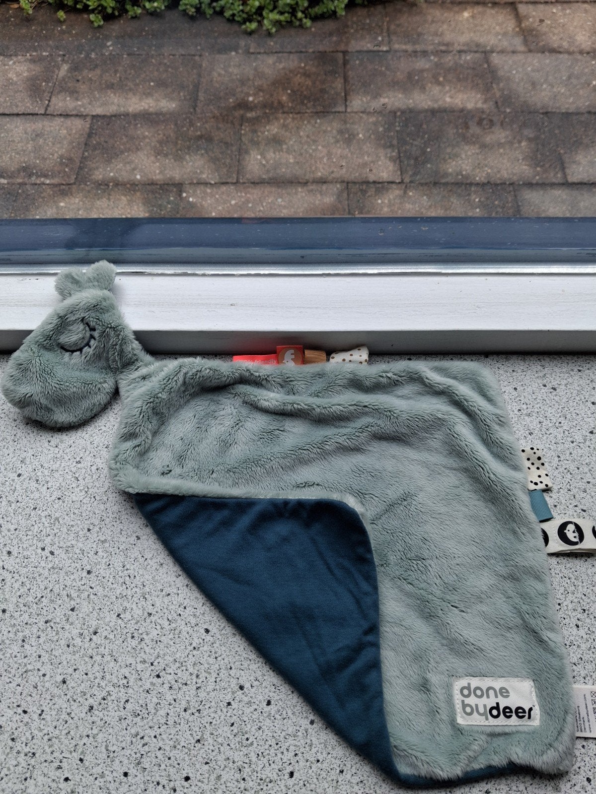 Speendoek merk Done by Deer knuffeldoek paard ezel lama, Paard, Groen, Ophalen of Verzenden, Zo goed als nieuw