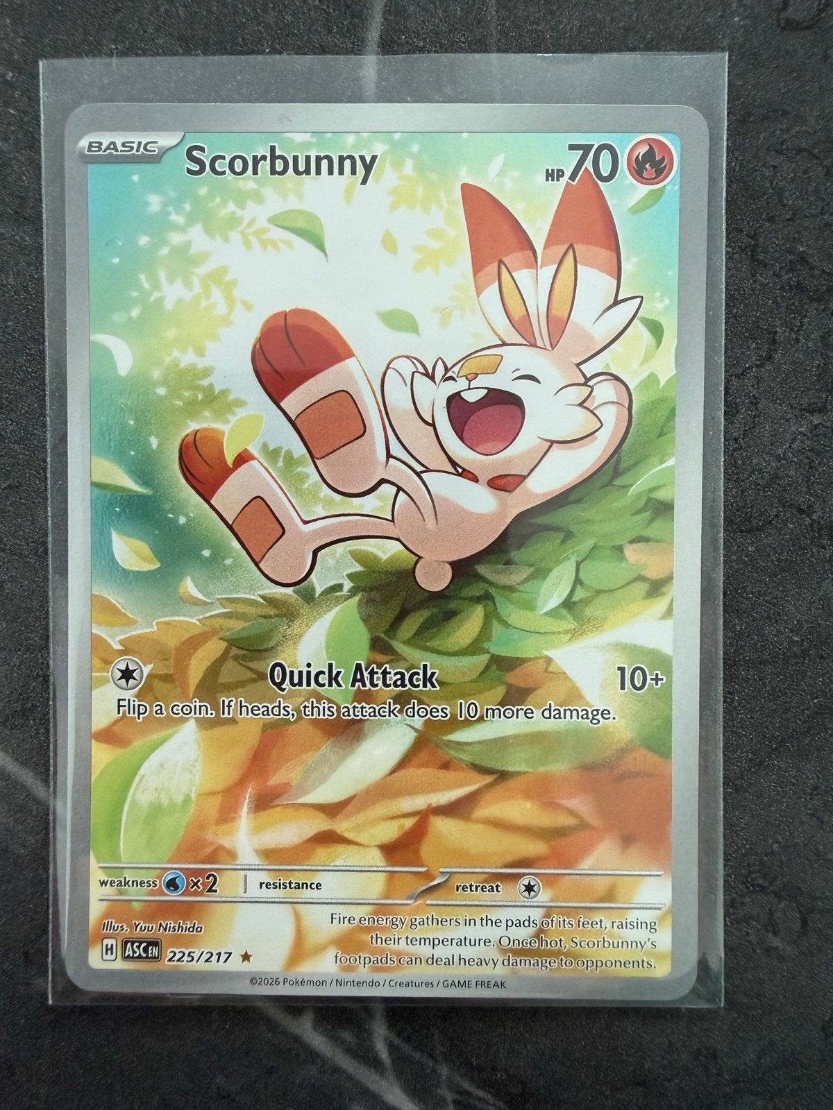 Scorbunny Pokémon Kaart, Ophalen of Verzenden, Zo goed als nieuw, Losse kaart
