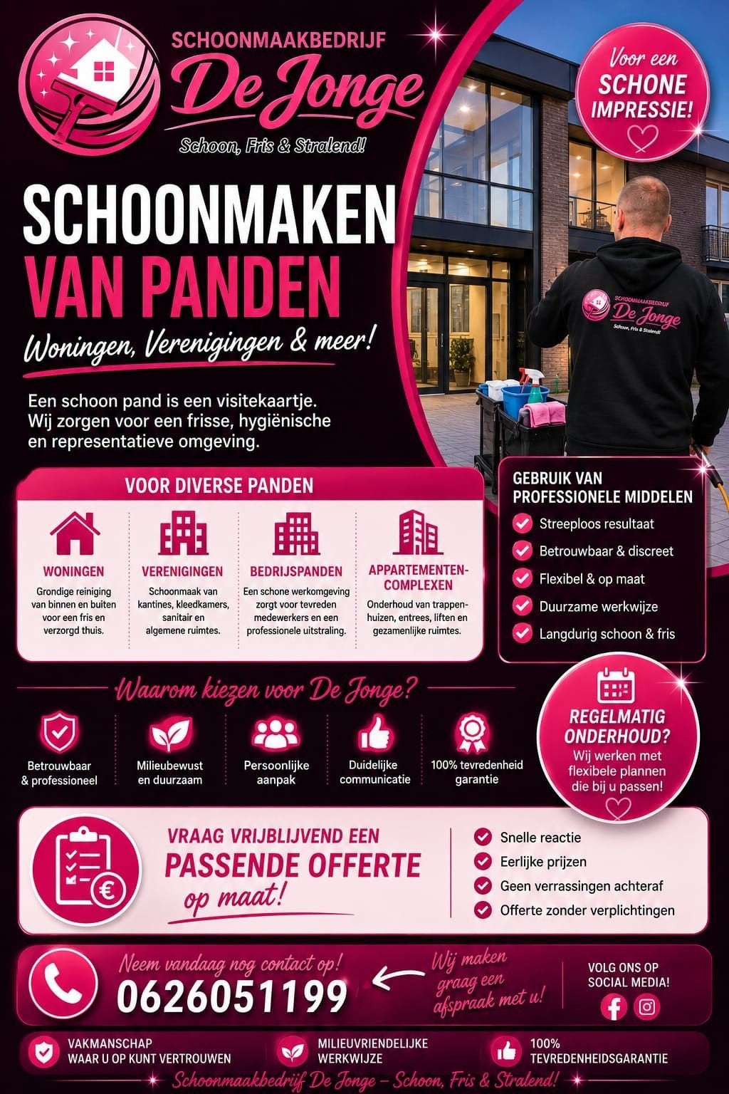 schoonmaakbedrijfdejonge, Schoonmaken bedrijfsruimte