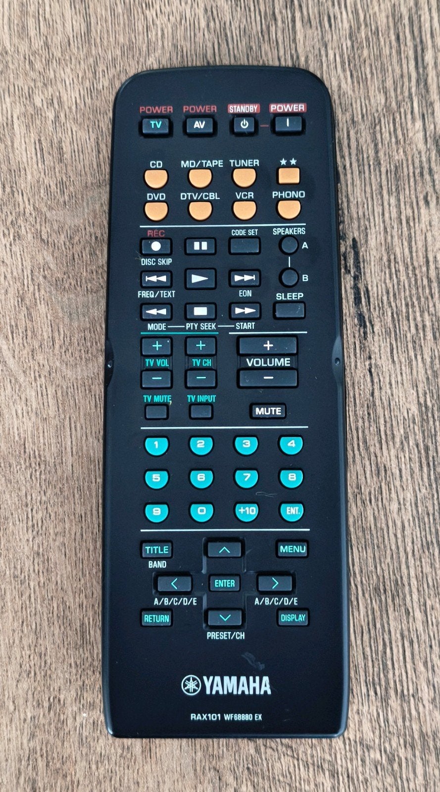 Yamaha RAX101 WF68880 EX Afstandsbediening, Ophalen of Verzenden, Gebruikt, Origineel, Tv