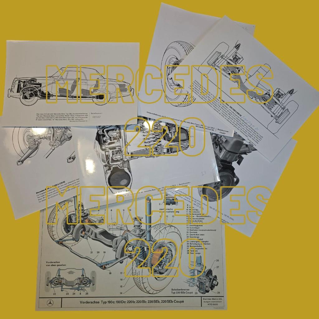 Mercedes-Benz 220 - Technische documentatie, Ophalen of Verzenden