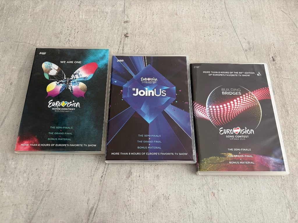 Eurovision Song Contest 2013, 2014, 2015 DVD, Alle leeftijden, Ophalen of Verzenden, Zo goed als nieuw