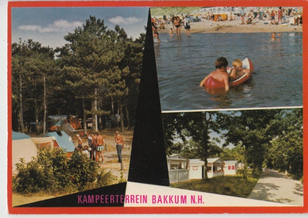 Bakkum-Castricum Groeten Kampeerterrein Bakkum Gelopen 1971, Verzenden, 1960 tot 1980, Gelopen, Noord-Holland