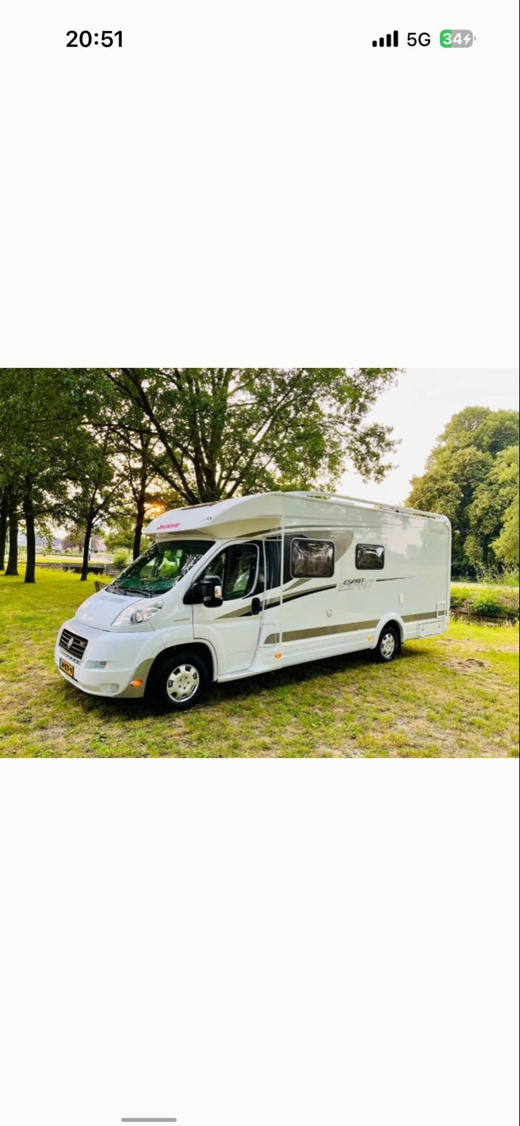 Dethleffs Esprit T 7090 - Complete Zelfvoorzienend automaat, Caravans en Kamperen, Campers, Automaat, Fiat, Fietsendrager, Bedrijf