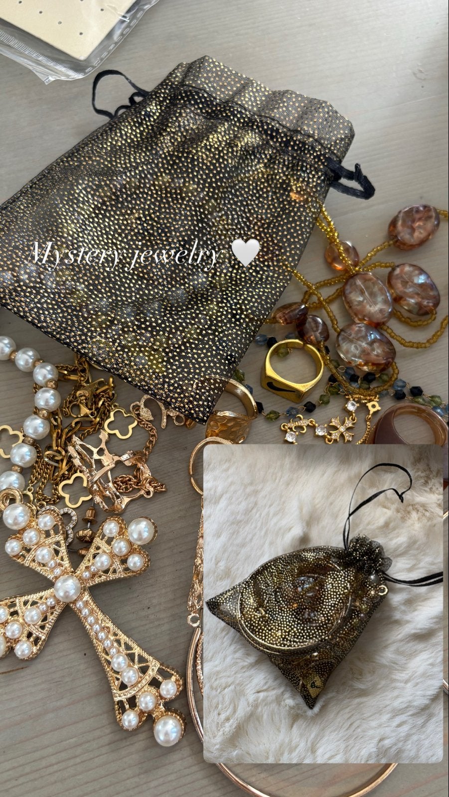 Mystery sieraden tasje - Goud, Y2K Coquette met Nike items, Ophalen of Verzenden, Gebruikt
