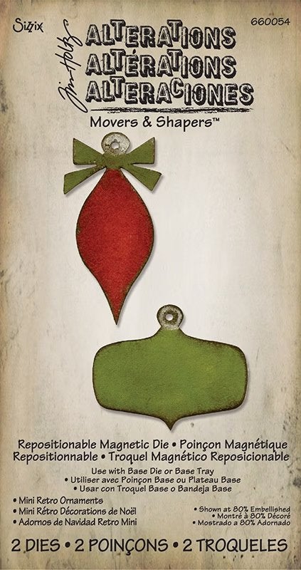 Sizzix Tim Holtz Movers&Shapers Mini Retro Ornaments #660054, Verzenden, Nieuw, Frame of Mal, Sizzix