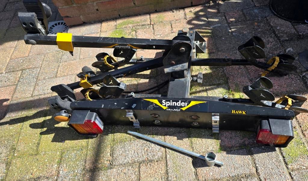 Spinder Hawk fietsendrager voor 2 fietsen., Auto diversen, Fietsendragers, Ophalen, Gebruikt, Elektrische fiets, 2 fietsen