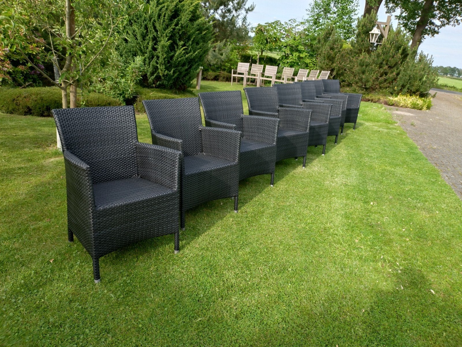 Set van 8 mooie 4 Seasons wicker tuinstoelen, Tuin en Terras, Tuinstoelen, Wicker, Ophalen