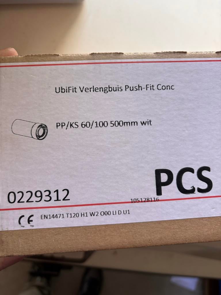UbiFit Verlengbuis en Bocht voor CV-installatie, Doe-het-zelf en Verbouw, Buizen en Afvoer, Ophalen, Afvoer, Pvc, Nieuw