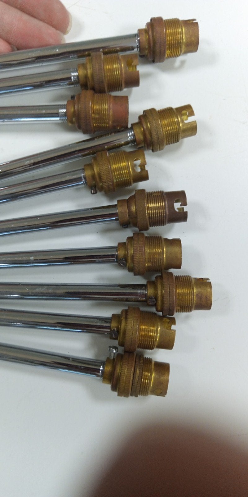 Franse messing bajonet fittingen BA15, Ophalen of Verzenden
