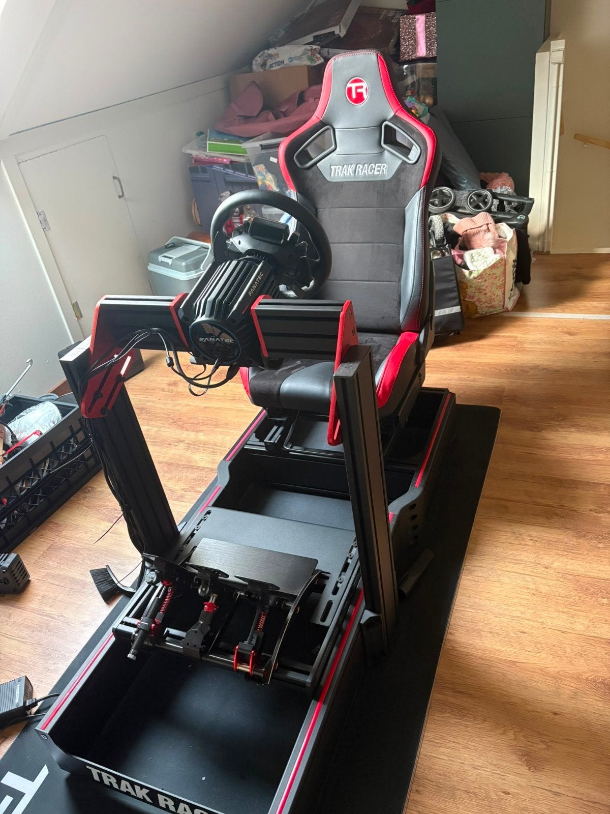Trak Racer Sim Racing Simulator met Fanatec stuur en pedalen, Ophalen, Overige merken, Zo goed als nieuw