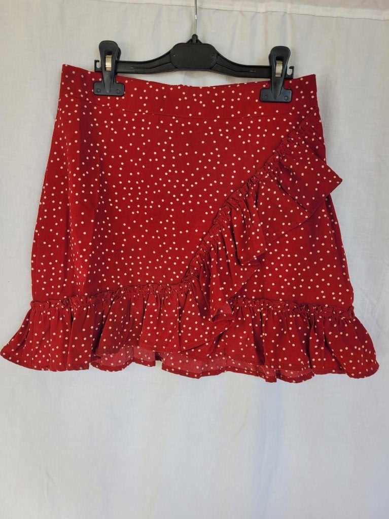 Grappige rok rood met witte stippen, roesje mt XS, ., Ophalen of Verzenden, Zo goed als nieuw, .