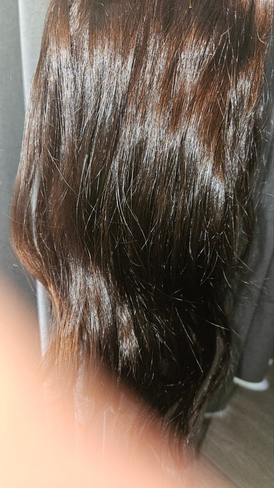 Echt haar platte weft - 2 banen, 75 gram, Ophalen of Verzenden, Zo goed als nieuw, Pruik of Haarverlenging
