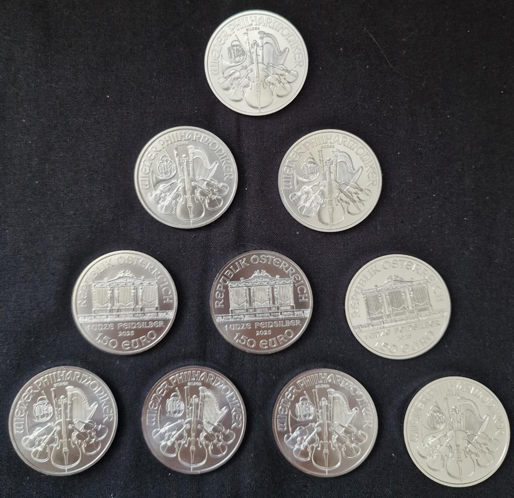 10 oz Wiener Philharmoniker Zilveren Munten, Postzegels en Munten, Edelmetalen en Baren, Ophalen of Verzenden, Zilver
