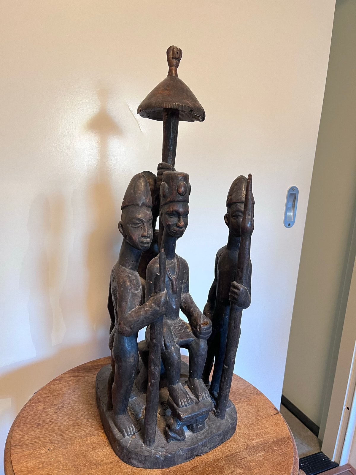 Asanthi beeld uit Ghana - hout, Antiek en Kunst, Bruin, Afrika, 50 cm, Houtsnijwerk